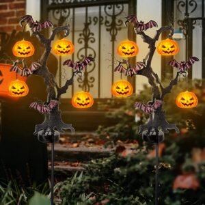 brwoynn solar halloween yard decorations