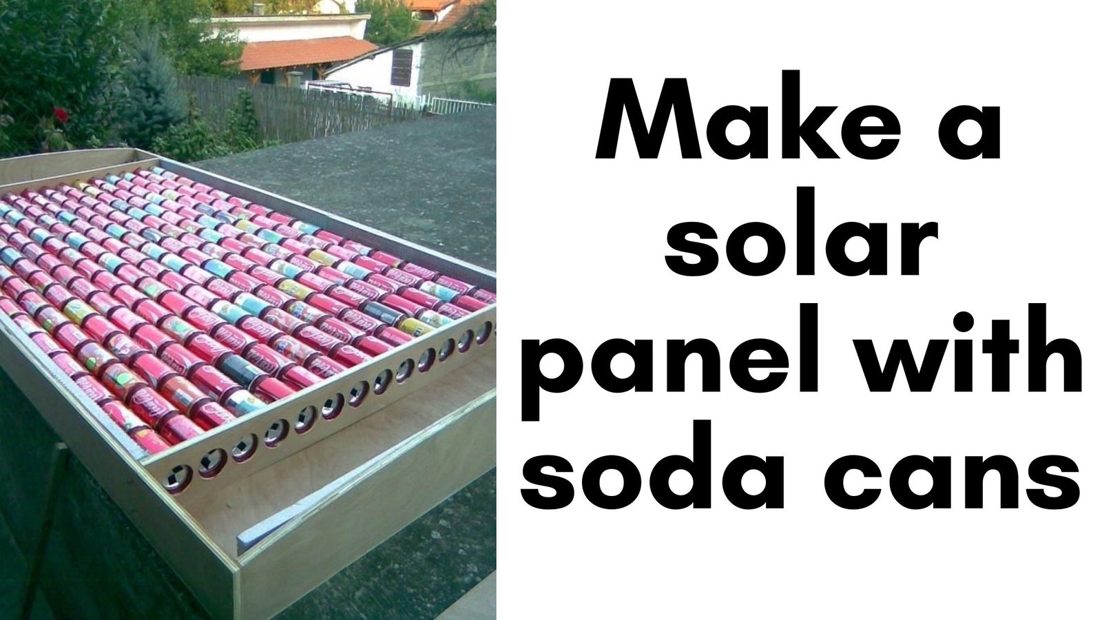 solar panel made with soda cans