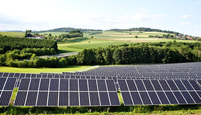 a big solar farm