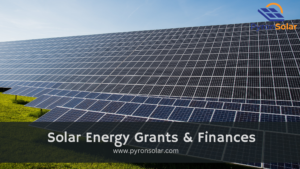 big solar power plant in a solar farm set up using solar energy grants
