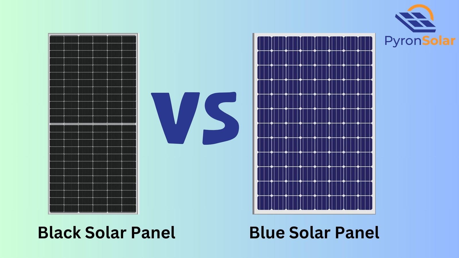 black vs blue solar panels