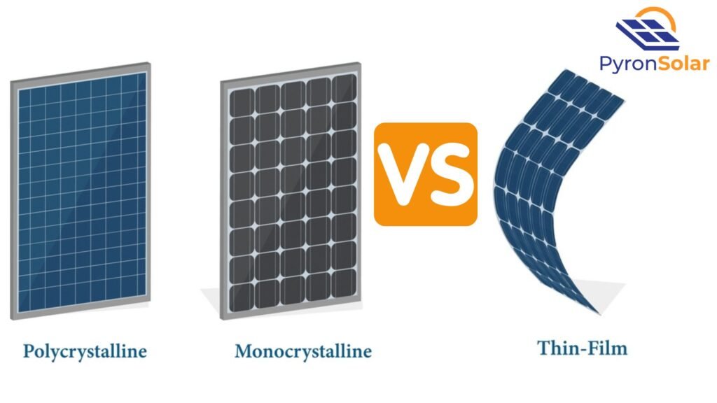 difference between thin-film and crystalline silicon solar panels