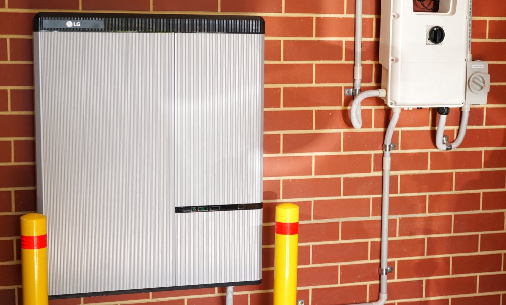 solar battery storage system installed in a house