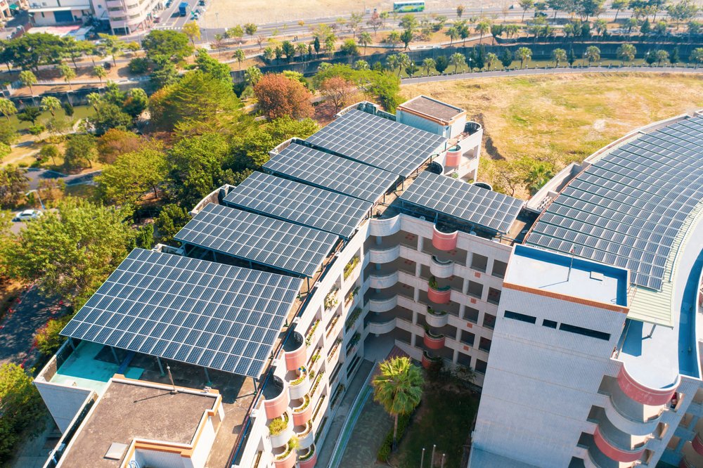 solar system installed on apartments