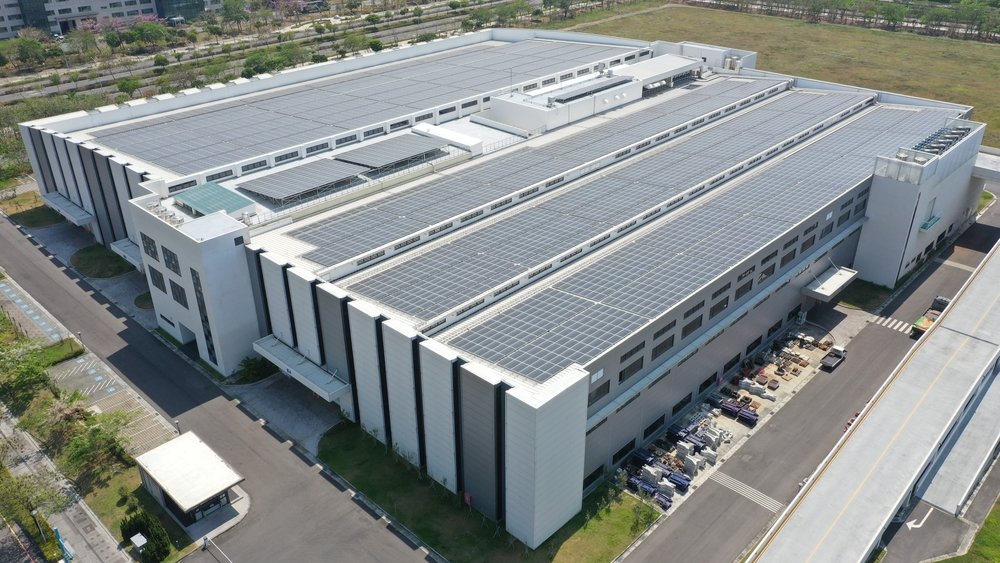 solar system installed on a factory roof